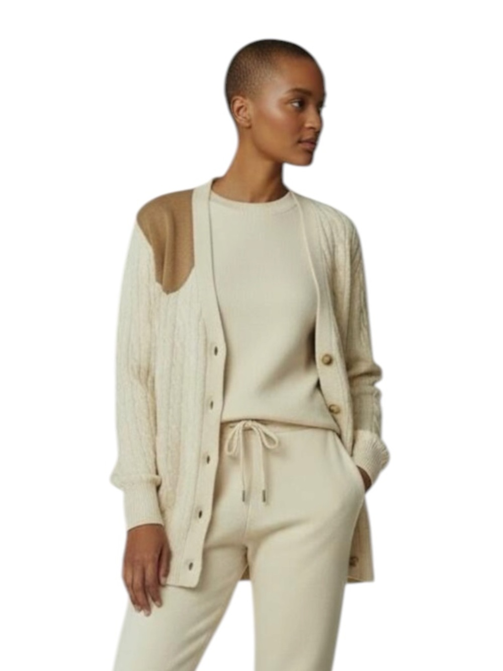 Ralph Lauren Cable Knit Shoulder Patch Cardigan size M - Picture 9 of 9